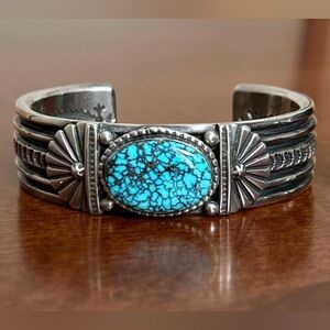 Sunshine Reeves Turquoise and Sterling Silver Men’s Cuff Bracelet